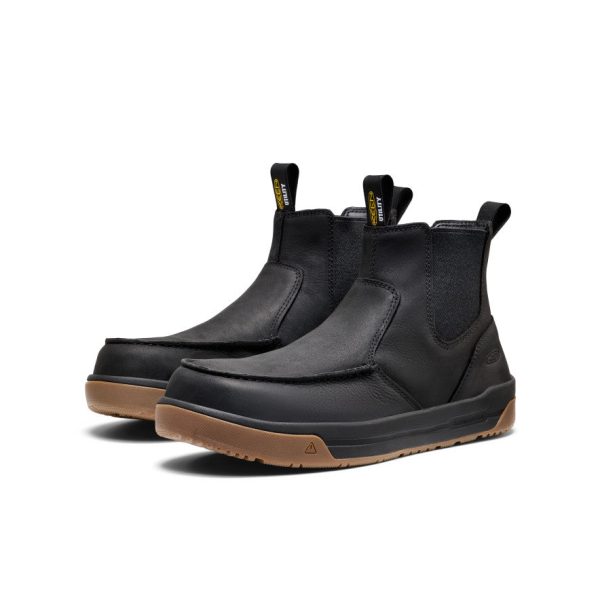 Men's Gibson Chelsea Work Boot (Carbon Toe) | Black/Gum