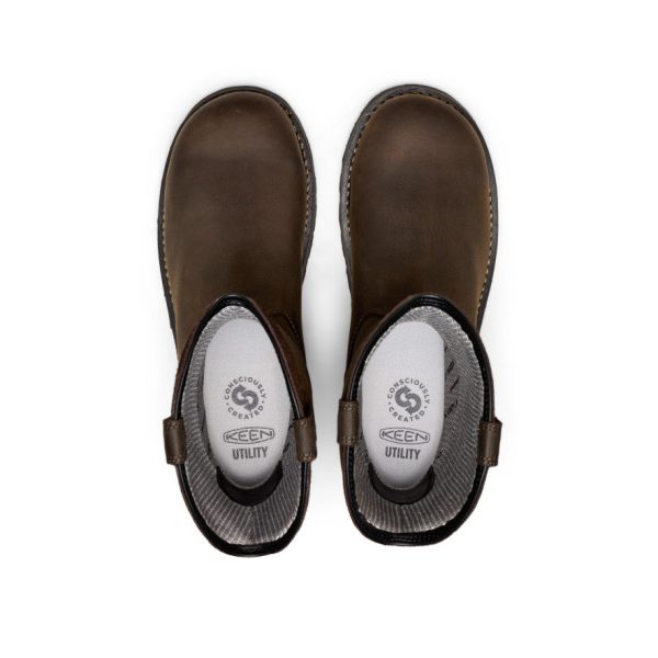 Men's Cincinnati Pull-On 90?? Heel Waterproof Work Boot (Carbon Toe) | Chocolate Brown/Black