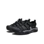 Men's Newport Leather Sandal | Black/Steel Grey
