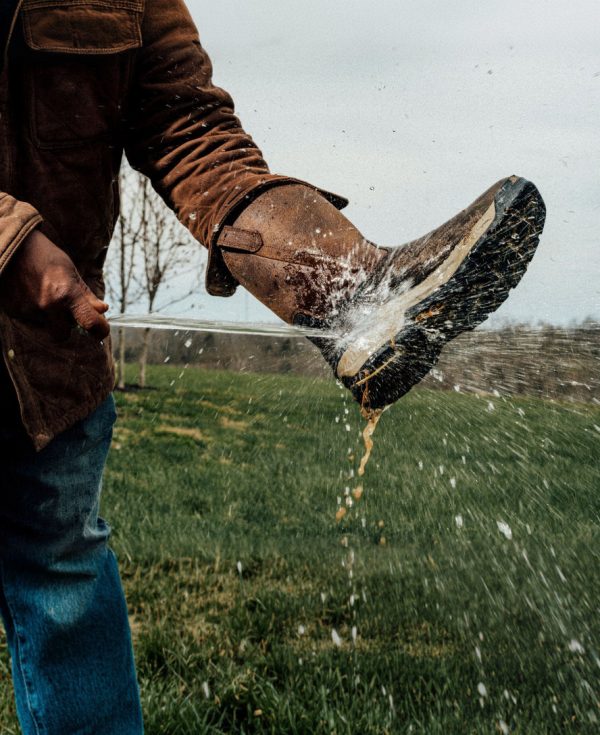 Men's Flatland Pull-On Waterproof Work Boot (Soft Toe) | Bison/Black