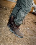 Men's Flatland Pull-On Waterproof Work Boot (Carbon Toe) | Bison/Black