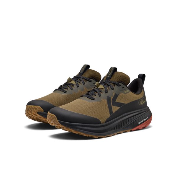 Men's Roam Waterproof Trail Running Shoe | Dark Olive/Burnt Brick