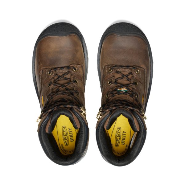 Men's CSA Camden 8 Waterproof Boot (Carbon Toe) | Dark Earth/Black