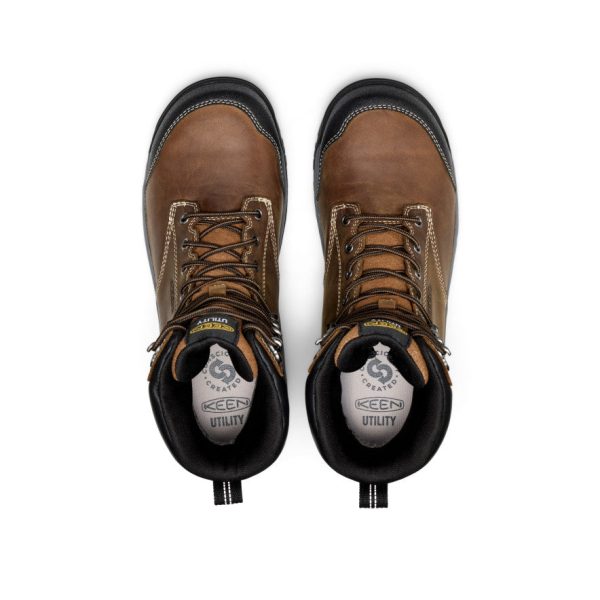 Men's Evanston 8 Waterproof Work Boot (Carbon Toe) | Bison/Black