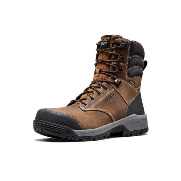 Men's Evanston 8 Waterproof Work Boot (Carbon Toe) | Bison/Black
