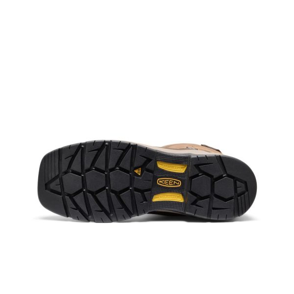 Men's Flatland Pull-On Waterproof Work Boot (Soft Toe) | Bison/Black