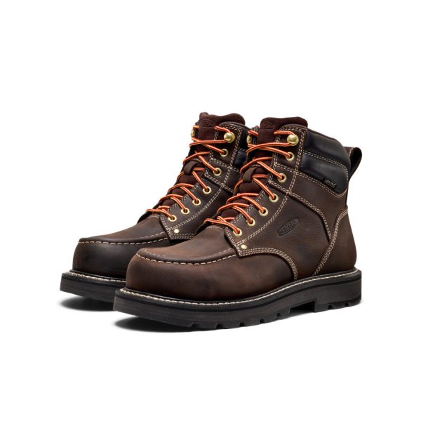 Men's Cincinnati 6 Waterproof 90° Heel Boot (Carbon Toe) | Coffee Bean/Black