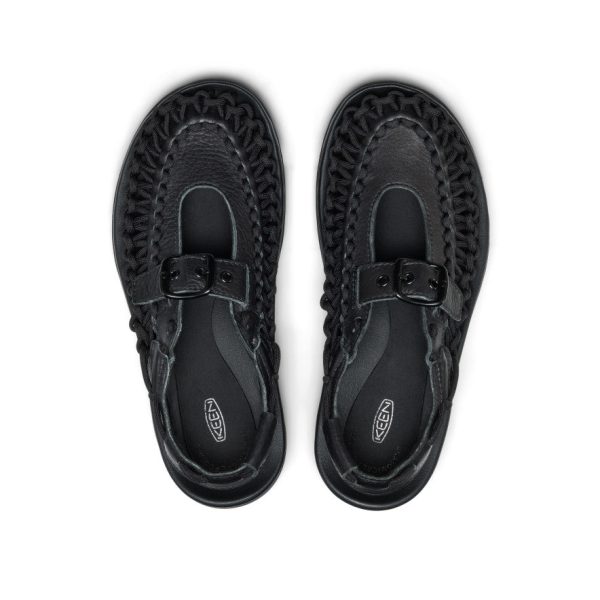 All Gender UNEEK PLT Mary Jane Sneaker | Black Smooth Lea