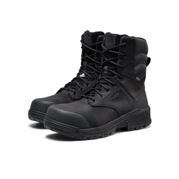 Men's CSA Evanston+ 8 Waterproof Boot (Carbon Toe) | Black/Black