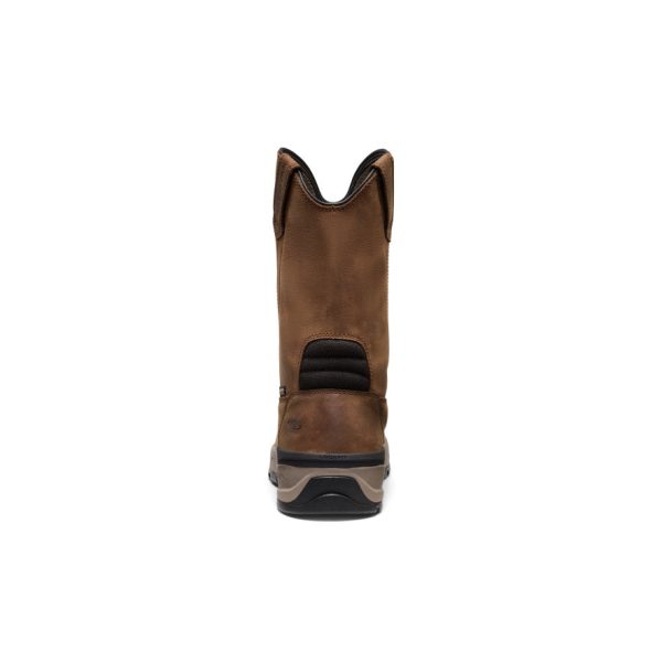 Men's Flatland Pull-On Waterproof Work Boot (Carbon Toe) | Bison/Black