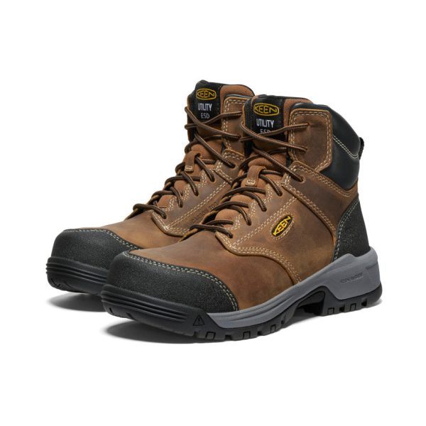 Women's Evanston 6 ESD Boot (Carbon Toe) | Bison/Black