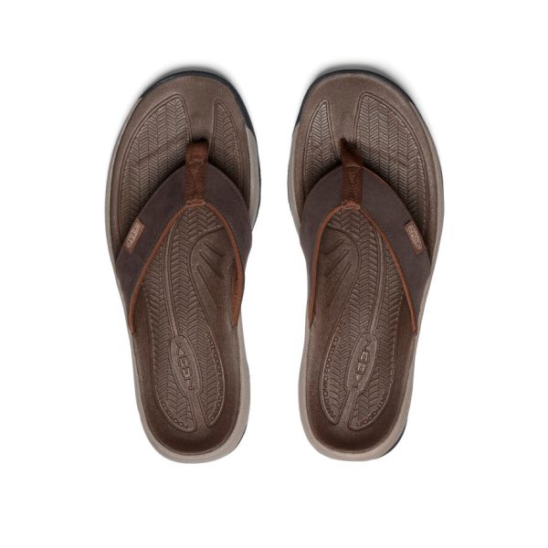 Men's Kona Leather Flip-Flop | Java/Dark Earth