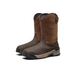 Men's Flatland Pull-On Waterproof Work Boot (Soft Toe) | Bison/Black