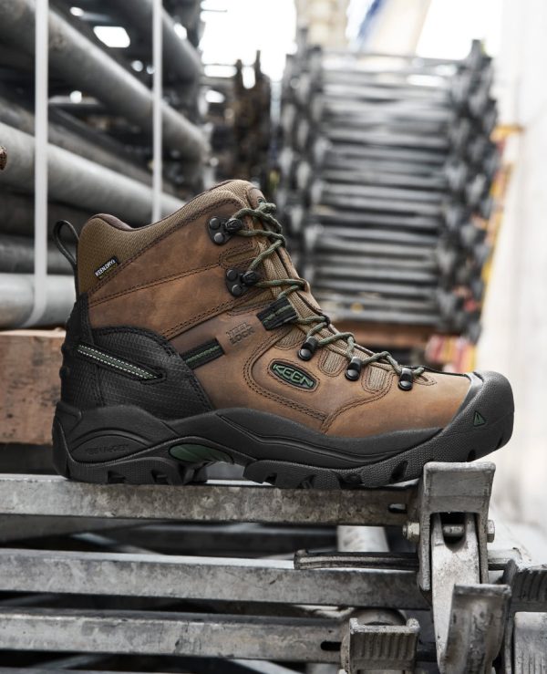 Men's Pittsburgh Energy 6 Waterproof Boot (Carbon Toe) | Cascade Brown/Greener Pastures