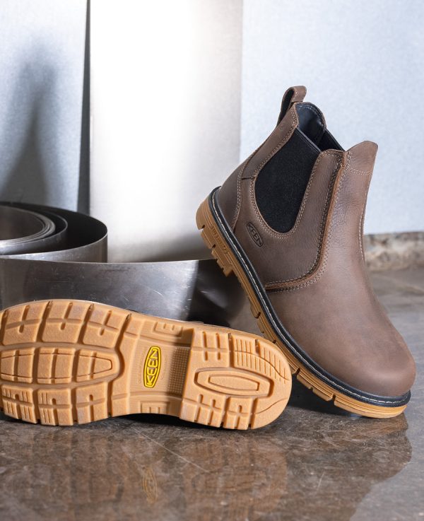 Men's San Jose Chelsea 90° Heel Boot (Aluminum Toe) | Cascade Brown/Gum