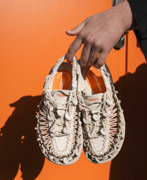All Gender UNEEK Leather Henrik Vibskov Sneaker | Tangerine Cream