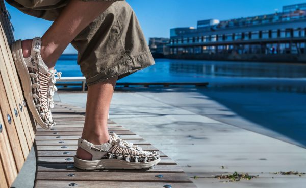 All Gender UNEEK Leather Henrik Vibskov Sneaker | Tangerine Cream