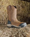 Men's Evanston Pull-On Waterproof Boot (Soft Toe) | Bison/Black