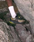 Men's Roam Trail Running Shoe | Black/Orange Peel