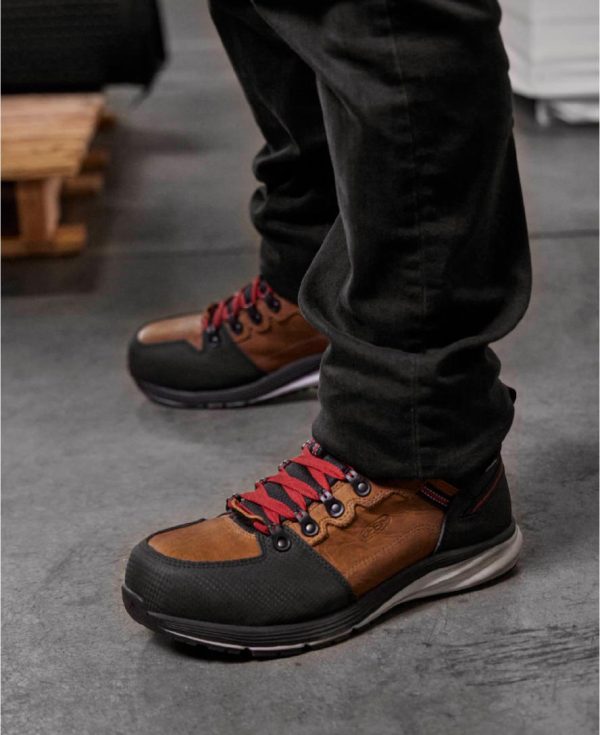 Men's Red Hook Waterproof Boot (Carbon Toe) | Tobacco/Black