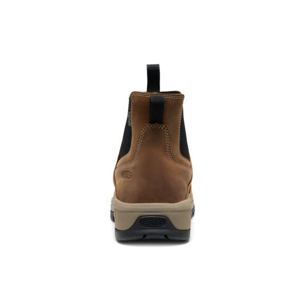Men's Evanston Chelsea Waterproof Work Boot (Carbon Toe) | Bison/Black