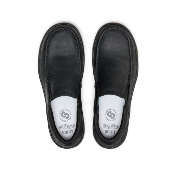 Men's Gibson Slip-On Work Shoe (Carbon Toe) | Black/Gum