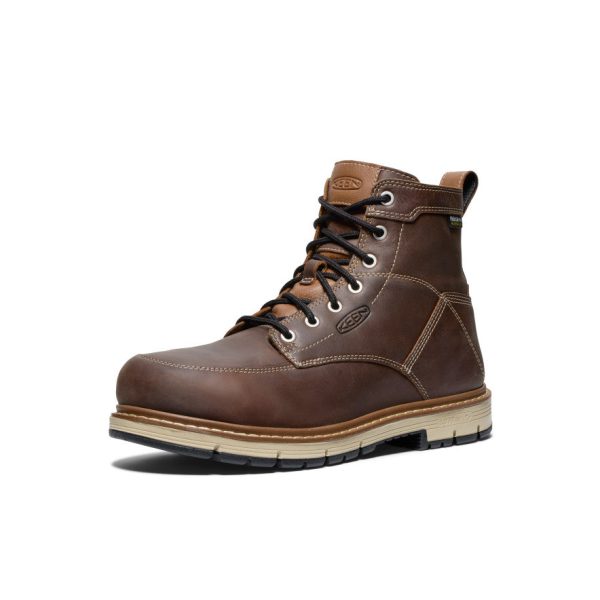 Men's San Jose 6 Waterproof 90° Heel Boot (Aluminum Toe) | Bison/Black