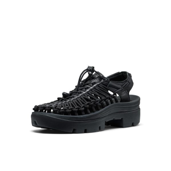 All Gender UNEEK PLT Sneaker | Black Smooth Lea