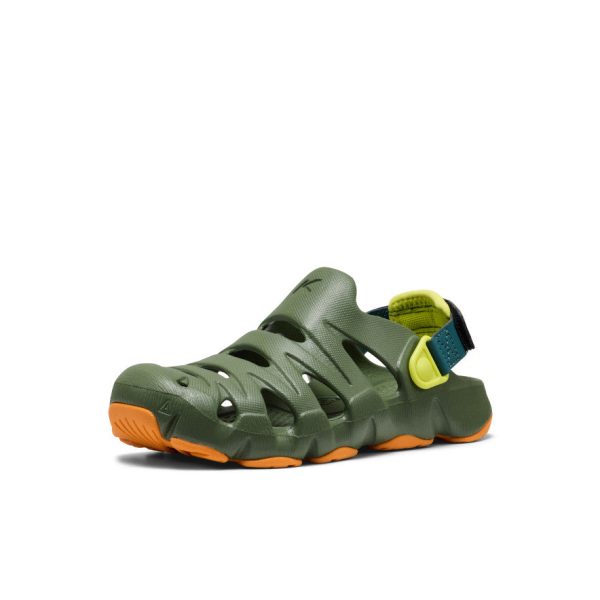 Big Kids' HyperFLT Clog | Bronze Green/Orange Peel