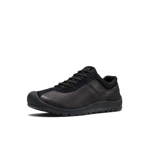 Women's Jasper Decon Leather Sneaker | Black/Black
